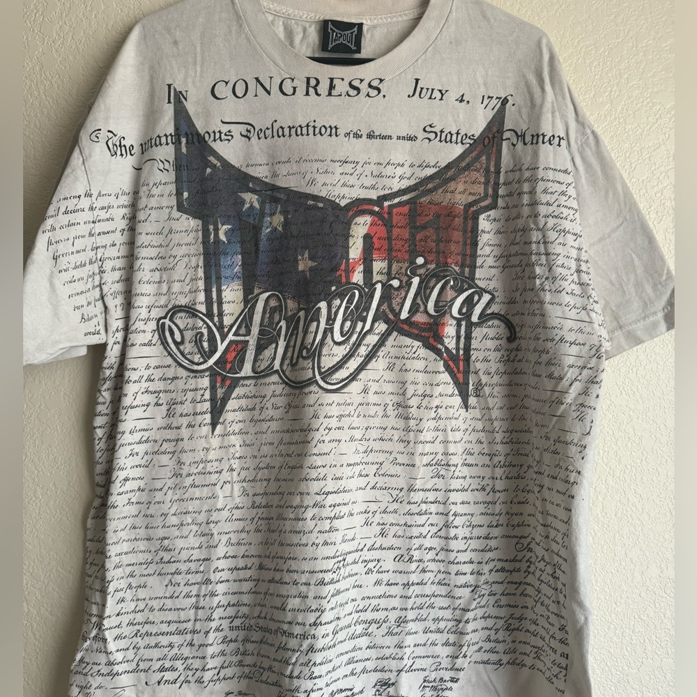 TAPOUT USA Constitution Short Sleeve Shirt Size XL